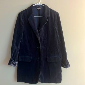 J Jill blue velvet blazer